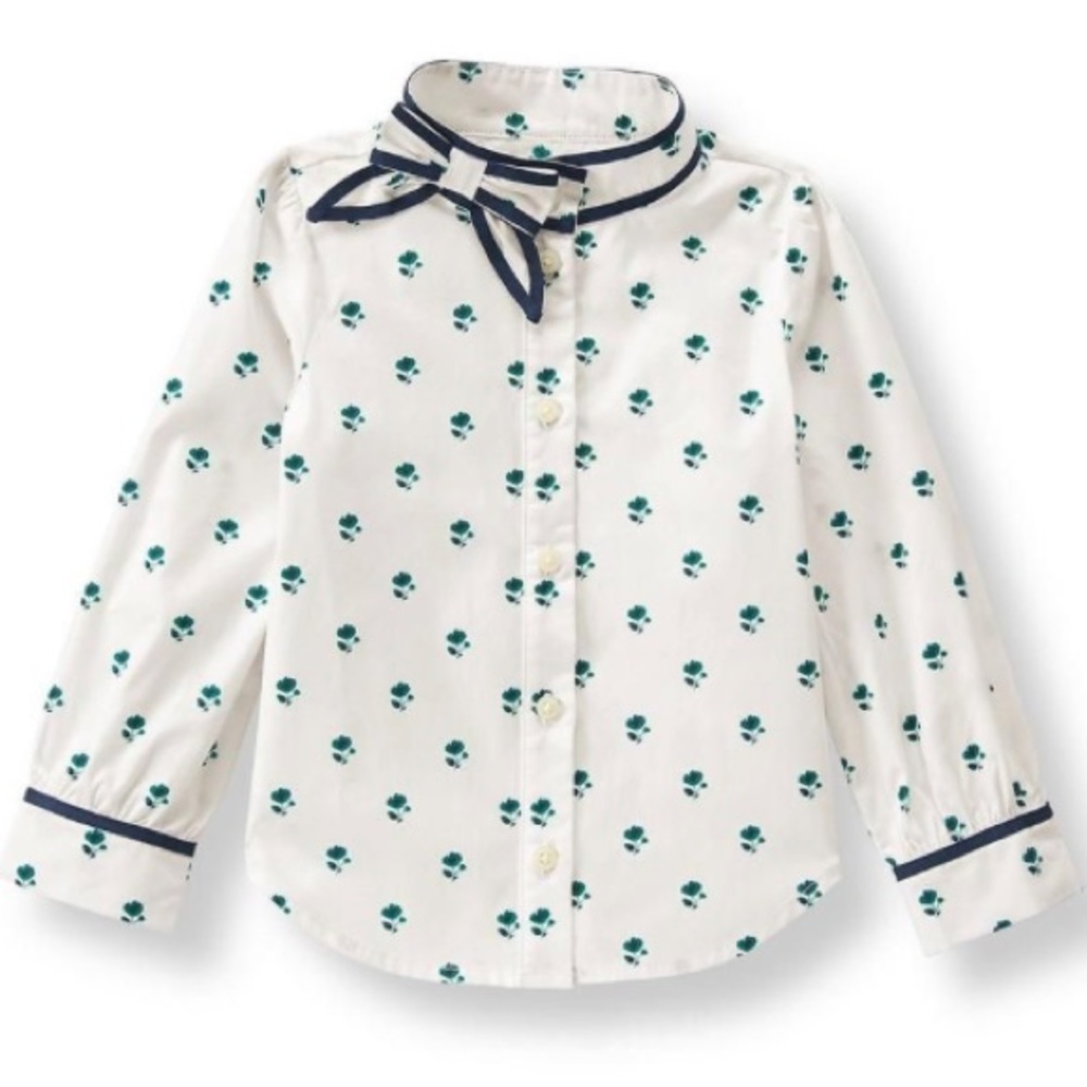 Janie and Jack juniper floral button up top sz 7